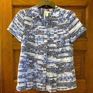Dana Buchman Patterned Blouse, Size Medium